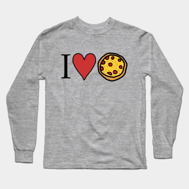 I Love Eating Pizza Long Sleeve T-Shirt by ellenhenryart